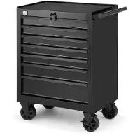 HBM Chariot à outils 7 tiroirs, noir