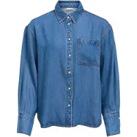 Vila Frame Zila Long Sleeve Shirt Bleu 42 Femme