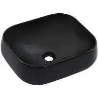 vidaXL Lavabo 44,5 x 39,5 x 14,5 cm Céramique noire