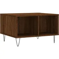 vidaXL Table basse marron imitation chêne 60x50x36,5 cm Bois composite