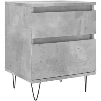 vidaXL Table de chevet gris béton 40x35x50 cm bois d’ingénierie