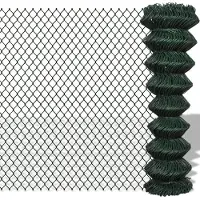vidaXL Clôture grillagée acier 1,5x15 m vert
