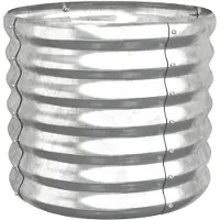 vidaXL Jardinière de jardin Acier galvanisé 40x40x36 cm Argenté