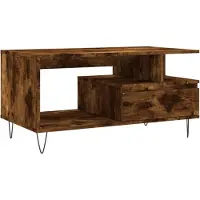vidaXL Table basse chêne fumé 90x49x45 cm bois composite