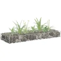 vidaXL Gabion haut-plateau Acier galvanisé 90x30x10 cm
