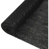 vidaXL Panneau de clôture noir 1,5x25 m HDPE 150 g/m