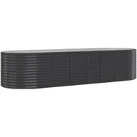 vidaXL Lit surélevé de jardin Acier galvanisé Anthracite