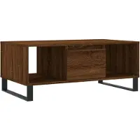 vidaXL Table basse marron imitation chêne 90x50x36,5 cm Bois composite