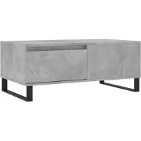 vidaXL Table basse gris béton 90x50x36,5 cm Bois composite