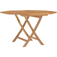 vidaXL Table de jardin pliante 110x110x75 cm bois massif teck