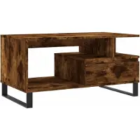 vidaXL Table basse chêne fumé 90x49x45 cm bois composite