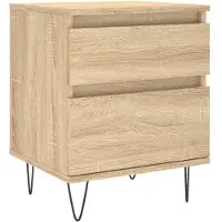 vidaXL Table de chevet chêne sonoma 40x35x50 cm bois d’ingénierie