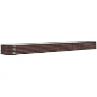 vidaXL Lit surélevé de jardin Acier galvanisé marron