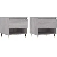 vidaXL Tables basses 2 pcs. Gris Sonoma 50x46x50 cm Bois composite