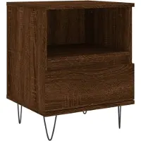 vidaXL Table de chevet chêne marron 40x35x50 cm bois d’ingénierie