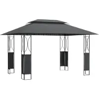 vidaXL Pavillon avec toit anthracite 400x300x270 cm acier