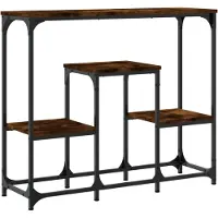vidaXL Table console chêne fumé 89,5x28x76 cm bois d'ingénierie