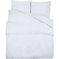 vidaXL Ensemble de literie Blanc 155x220 cm Microfibre légère