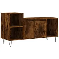 vidaXL Armoire TV chêne fumé 100x35x55 cm Bois composite