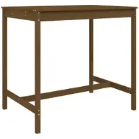 vidaXL Table de jardin marron miel 121x82,5x110 cm Pin massif