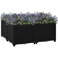 vidaXL Lit surélevé 80x80x38 cm Polypropylène