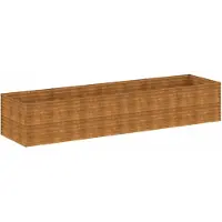 vidaXL Jardinière surélevée 386 x 100 x 69 cm en acier Corten