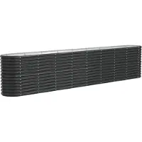 vidaXL -Pflanzer 332x40x68 cm Pulver -beschichteter Stahl -Anthrazit -Verschärfen