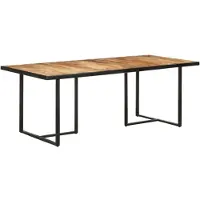 vidaXL Table de salle à manger 200 cm Bois de mangue rugueux