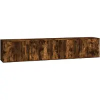 vidaXL Armoires murales TV 2 pcs. Chêne fumé 100x34,5x40 cm