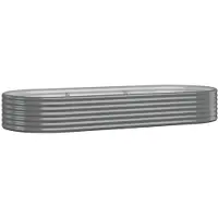 vidaXL -Planungsbox 249x100x36 cm Pulver -Stahl grau