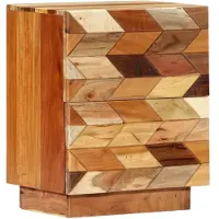 vidaXL Table de chevet 40 x 30 x 50 cm Bois de récupération massif