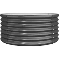 vidaXL Jardinière Acier galvanisé 80x80x36 cm Anthracite