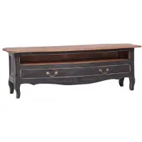 vidaXL Armoire TV 120x30x40 cm Noir Vieux bois massif