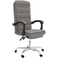 vidaXL Chaise de bureau avec fonction chaise longue Taupe Tissu