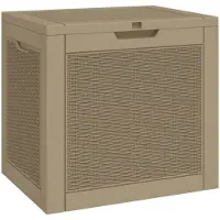 vidaXL Coffre de jardin brun clair 55,5x43x53 cm Polypropylène