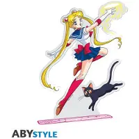 Abystyle Figurine 2D en acrylique XXL - SAILOR MOON : Sailor Moon et Luna