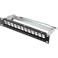 Renkforce RF-4996626 Panneau de brassage 12 ports 254 mm (10) Non équipé 1 UH Noir (RF-4996626)