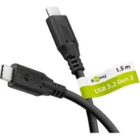 Goobay Câble USB-C¿, USB 3.2, 60 W, 10 Gbit/s, 1,5 m