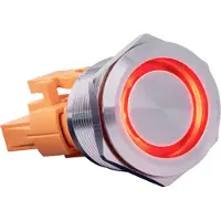 Joy-It BUTTON22B-L-RD Interrupteur à bouton-poussoir 250 V/AC 7 A 1 x marche/(arrêt) IP67, IK10 à verrouillage 1 pce