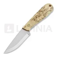 Brisa Couteau de cou Necker 70 Scandi, curly birch, leather