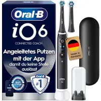 Oral-B iO Series 6 - Adulte - Brosse à dents rotative - Soins quotidiens - Soin des gencives - Intensif - Sensible - Noir - 2 min - Noir (445111)