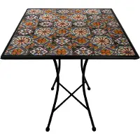 Axi Camilla Table De Bistrot Casa Del Sol - Mosaïque | Petite Table Basse, Design Carré, Carreaux En Céramique | Balcon, Terrasse Ou Balcon - Charge