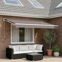 Prolenta Maison Exclusive - Remplacement de volant pour store banne, longueur 5 mètres, polyester, gris clair