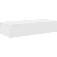 vidaXL Étagère murale avec tiroirs blanc 80x33x17 cm bois d'ingénierie