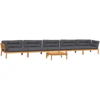vidaXL Ensemble de 6 canapés de jardin en palettes avec coussins en acacia