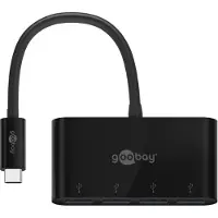 Goobay Adaptateur multiport 4x USB-C - connexion simultanée de 4x USB 3.0 A femelle vers USB-C mâle