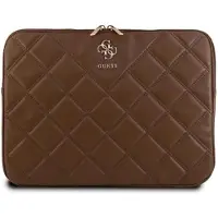 GUESS Manchon GUCS14ZPSQSSGW 14" brązowy/brown Quilted 4G (14"), Sac pour notebook, Marron
