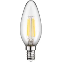 Goobay 65393 Bougie LED à filament, 6 W, transparent - culot E14, blanc chaud, non dimmable