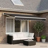 Prolenta Maison Exclusive - Toile de remplacement pour store banne, dimensions 3,5 x 2 mètres, couleur anthracite, en polyester