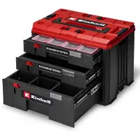 Einhell Mallette à tiroirs modulaire - E-Case - 3 tiroirs verrouillables - Système empilable
